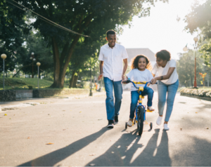 learning to ride a bike