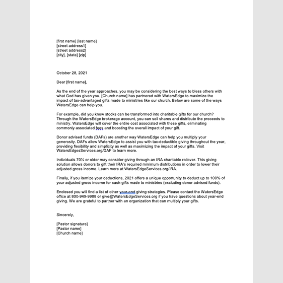 Snapshot of letter