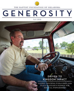 Cover of Fall 2016 issue of Generosity magazine