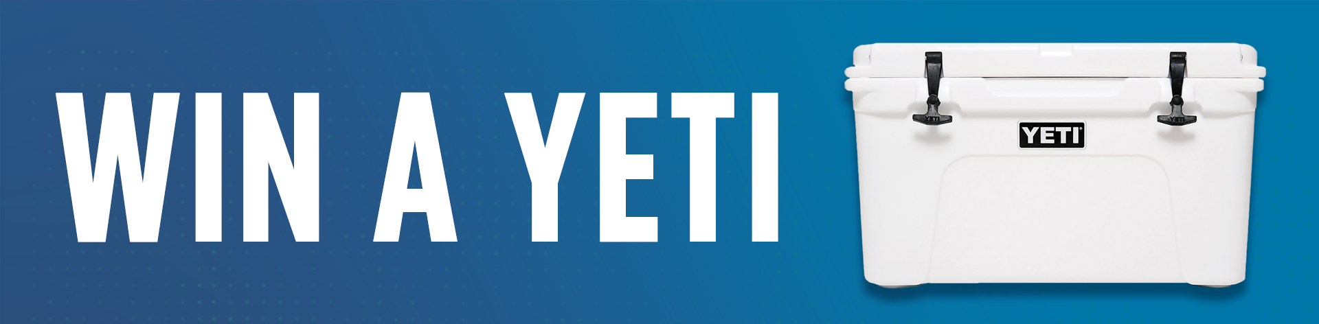 WIN A YETI [image of white YETI cooler]