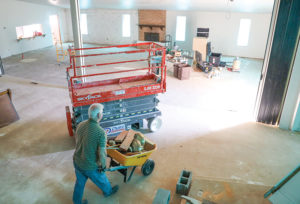 construction photo of the inside of Sunnylane Baptist Church's new Ministry Center