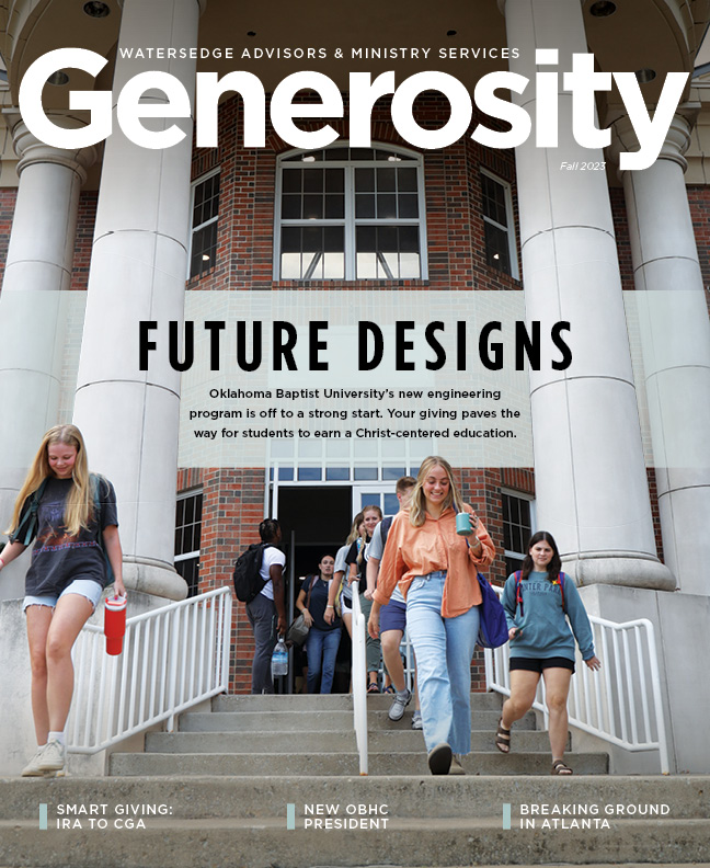 Cover of Generosity magazine Fall 2023 issue