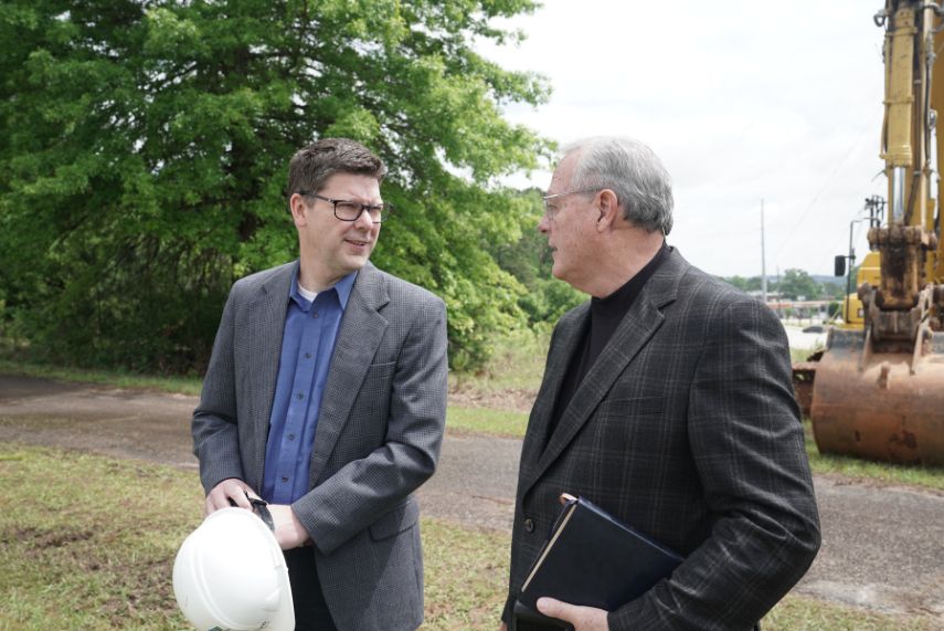 Bobby Hart and Frank Cox at the groundbreaking.