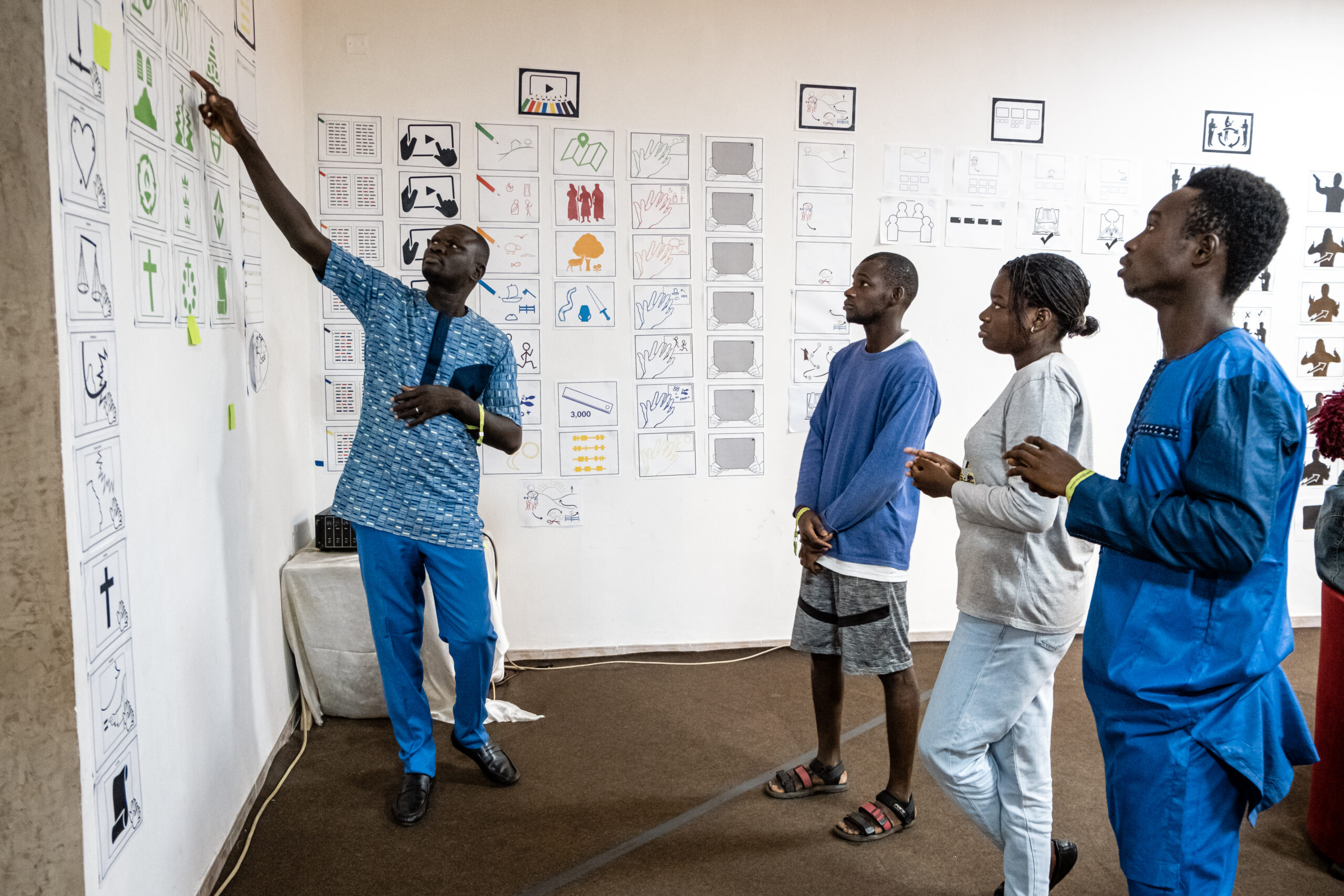 Deaf West Africans use workshops at StoryOne camps to learn how to present Bible stories visually.