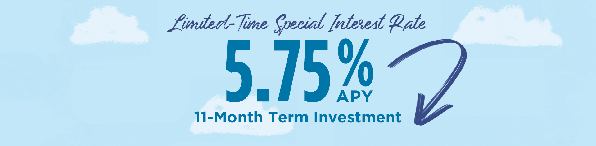 Limited-Time Special Interest Rate: 5.75% APY 11-Month Term Investment