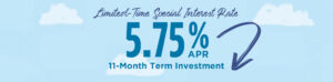 Limited-Time Special Interest Rate: 5.75% APR 11-Month Term Investment